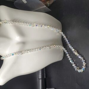 Aurora borealis mid century stunning eye catching necklace N3536